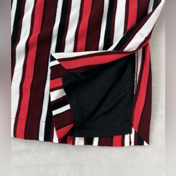 Express Vertical Stripe Pencil Side Tie Waist Skirt Sz 8 M - Picture 4 of 6